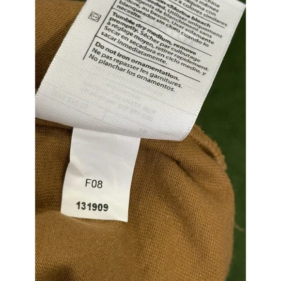 Carhartt Shirt Mens Medium Tan Work Wear Loose Fit Long Sleeve Base Layer - Picture 7 of 12